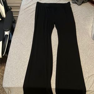 black flare stretchy pants